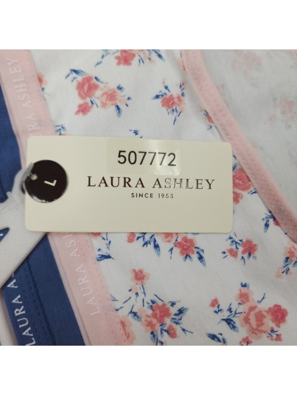 Laura Ashley Womens Tag-Free 5-Pack Cotton Spandex Panties L Floral Solid Prints - Picture 5 of 11